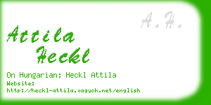 attila heckl business card